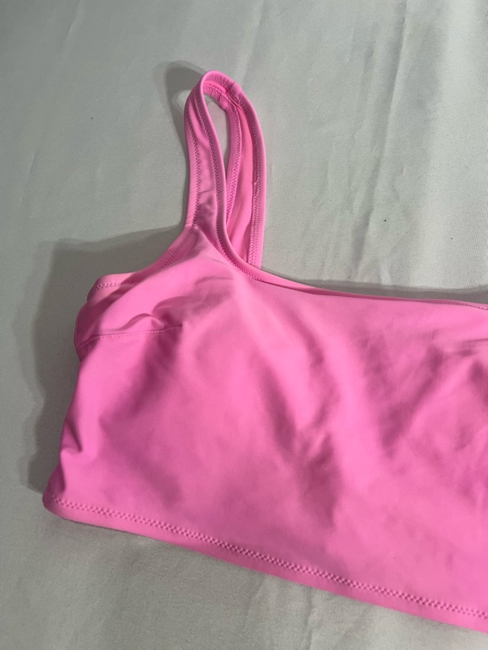 aerie Pink Women’s Large Scoop Neck Pull Over Swim Bikini Top Modern Style